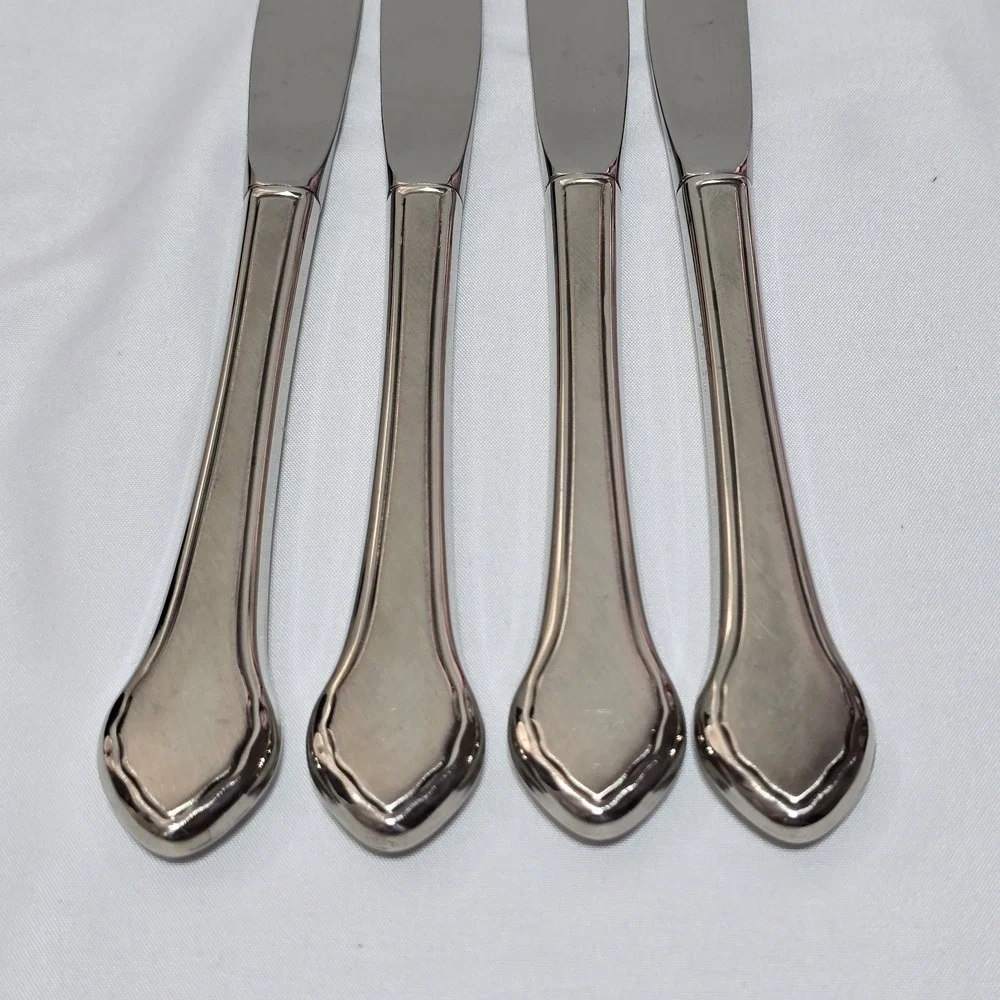 Oneida Wm A Rogers‎ Deluxe Summer Mist Autumn Glow Dinner Knives 4pc Stainless